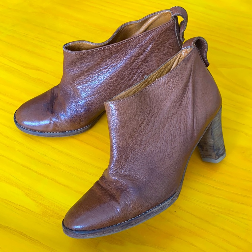 Isabel Marant Brown Leather Ankle Booties